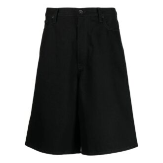 Pantalones Cortos hasta la rodilla con estampado de logotipo «Negro»