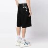 Pantalones Cortos hasta la rodilla con estampado de logotipo «Negro»
