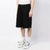 Pantalones Cortos hasta la rodilla con estampado de logotipo «Negro»