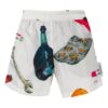Pantalones Cortos informales con apliques para hombre, blancos