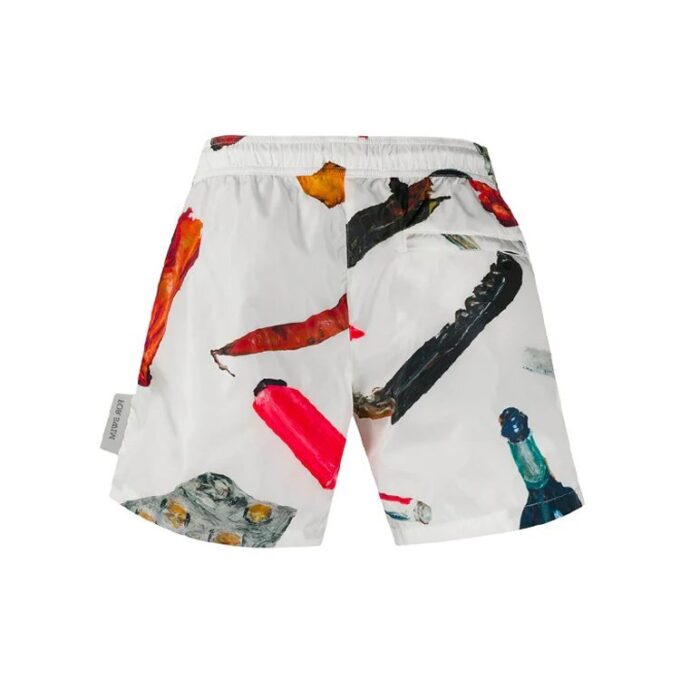 Pantalones Cortos informales con apliques para hombre, blancos