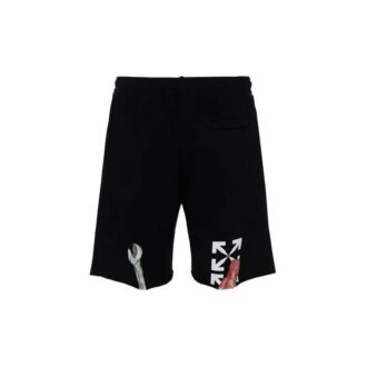 Pantalones cortos informales con apliques Pascal FW20 para hombre, color negro