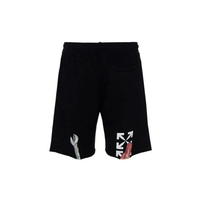 Pantalones cortos informales con apliques Pascal FW20 para hombre, color negro