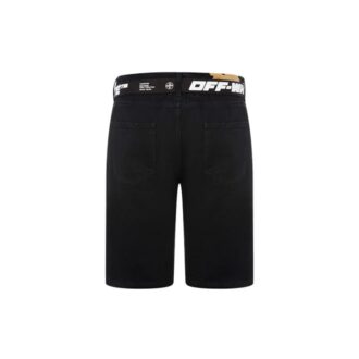 Pantalones Cortos informales con diseño de cinturón con letras FW21, versión en negro
