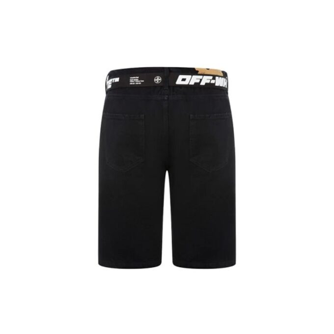 Pantalones Cortos informales con diseño de cinturón con letras FW21, versión en negro