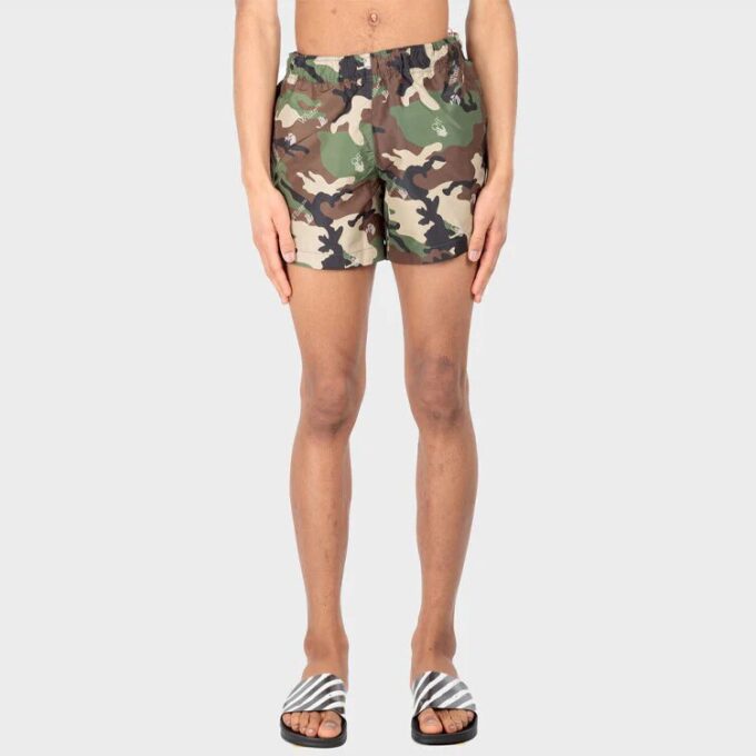Pantalones Cortos informales con estampado de camuflaje SS21, versión verde