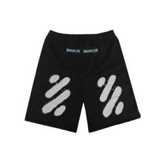 Pantalones Cortos informales con estampado de letras, negros