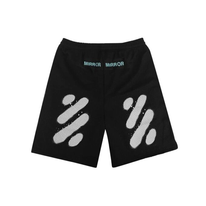 Pantalones Cortos informales con estampado de letras, negros