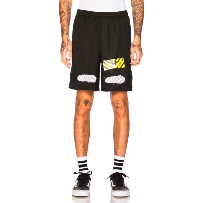 Pantalones Cortos informales con estampado de letras, negros