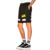 Pantalones Cortos informales con estampado de letras, negros
