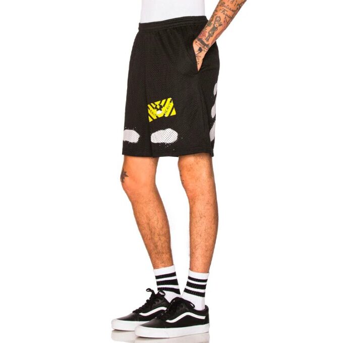 Pantalones Cortos informales con estampado de letras, negros