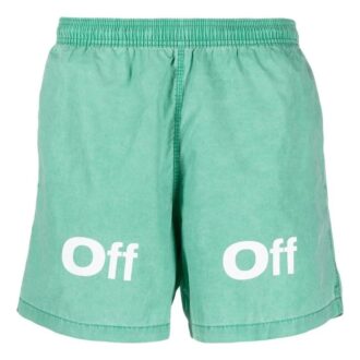 Pantalones Cortos informales con estampado del logotipo Off-White para hombre, colección Otoño-Invierno 2022, versión verde