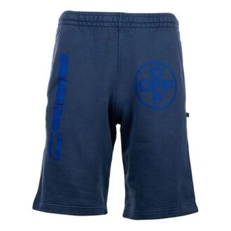 Pantalones Cortos informales con logotipo alfabético, versión azul