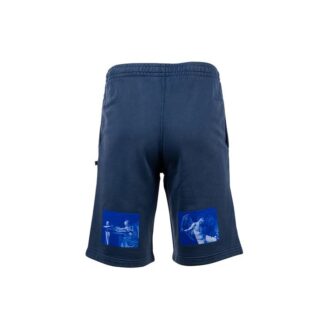 Pantalones Cortos informales con logotipo alfabético, versión azul