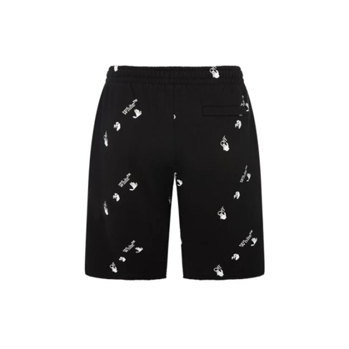 Pantalones Cortos informales de algodón con estampado completo de letras FW21, versión negra