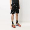 Pantalones Cortos informales de algodón con estampado completo de letras FW21, versión negra