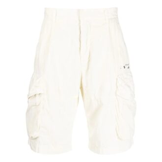 Pantalones Cortos informales de un solo color para hombre Off-White, blancos