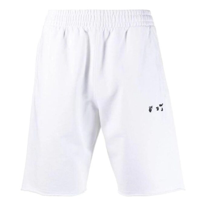 Pantalones Cortos Informales Off-White para hombre, colección Otoño-Invierno 2022, con logo, versión blanca
