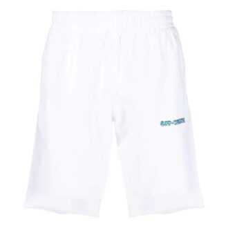 Pantalones Cortos Informales Off-White para hombre FW22 con estampado del logotipo Alphabet, versión blanca
