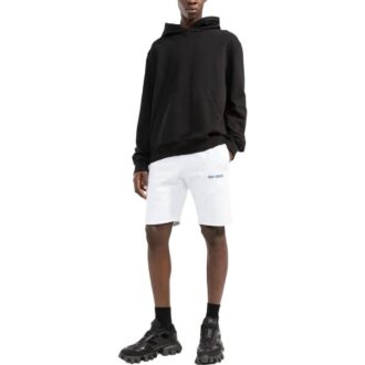 Pantalones Cortos Informales Off-White para hombre FW22 con estampado del logotipo Alphabet, versión blanca