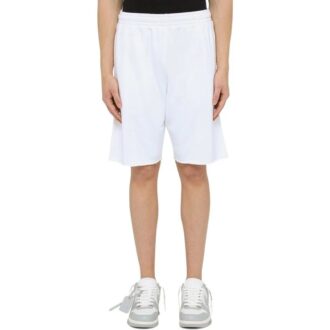 Pantalones Cortos Off-White para hombre, colección primavera-verano 2022, color liso, versión blanca