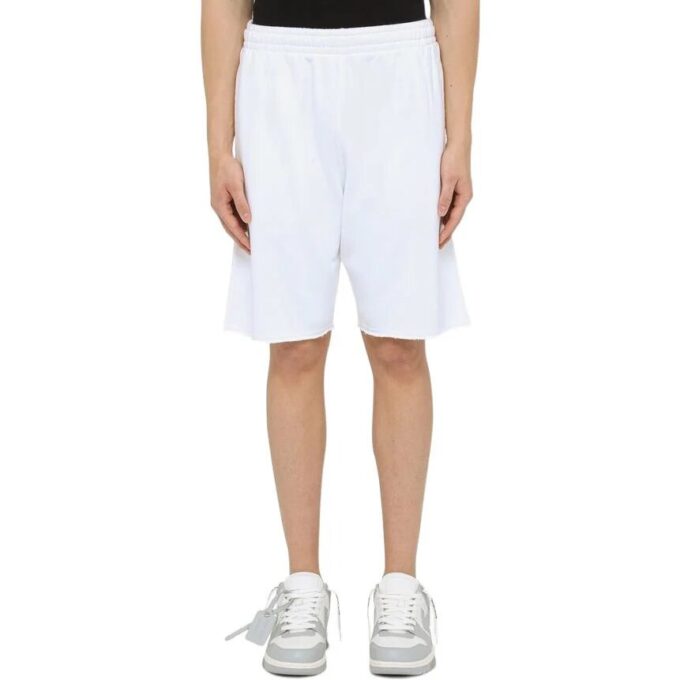 Pantalones Cortos Off-White para hombre, colección primavera-verano 2022, color liso, versión blanca