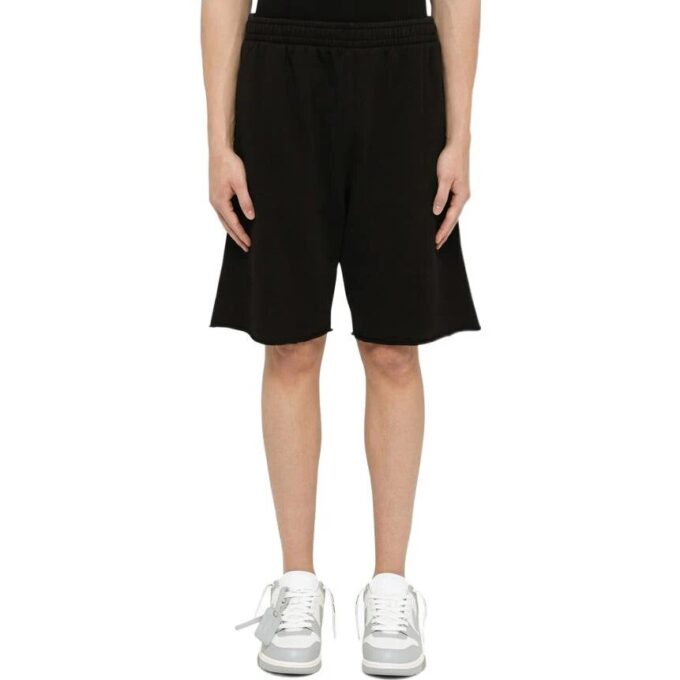 Pantalones Cortos Off-White para hombre, colección primavera-verano 2022, color liso, versión negra
