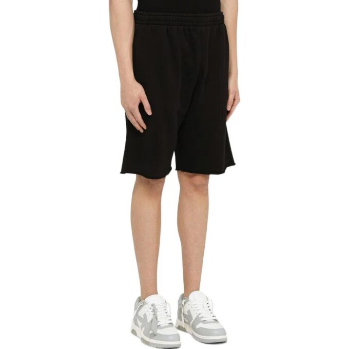 Pantalones Cortos Off-White para hombre, colección primavera-verano 2022, color liso, versión negra