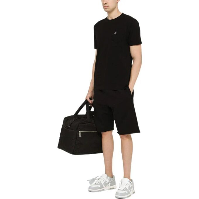 Pantalones Cortos Off-White para hombre, colección primavera-verano 2022, color liso, versión negra
