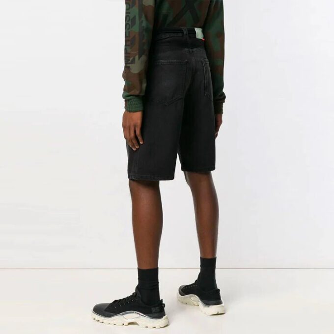 Pantalones Cortos Off-White para hombre con cremallera, versión Ordinary, negros