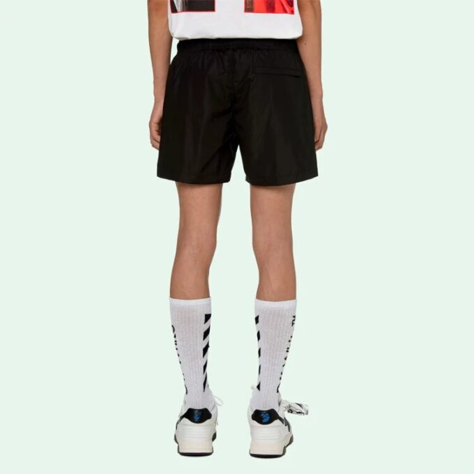 Pantalones Cortos Off-White para hombre SS21 Casual Logo Negro