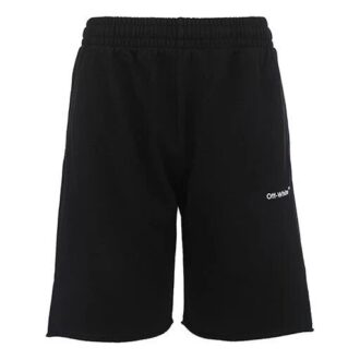 Pantalones Cortos Off-White para hombre SS22 con estampado de flecha y logotipo lateral, corte holgado, negros