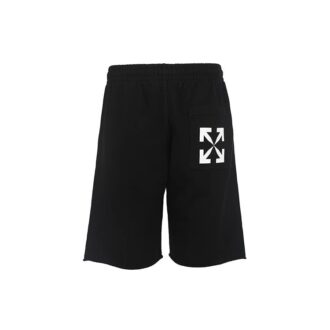 Pantalones Cortos Off-White para hombre SS22 con estampado de flecha y logotipo lateral, corte holgado, negros