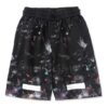 Pantalones Cortos Off-White para hombre, temporada primavera-verano 2021, estilo casual, estampado de salpicaduras de tinta y cielo estrellado, color negro