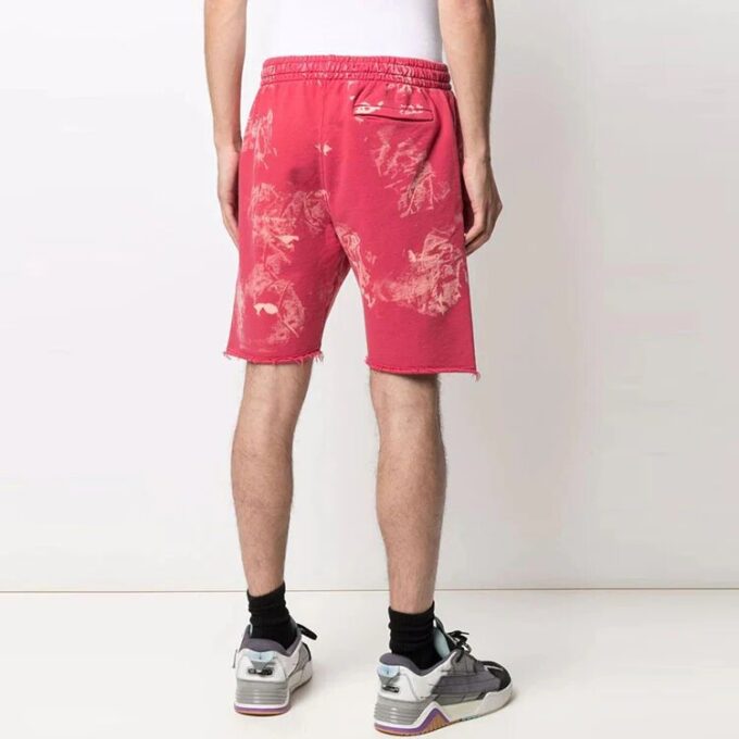 Pantalones Cortos Off-White para hombre, temporada primavera-verano 2021, estilo deportivo, rojo