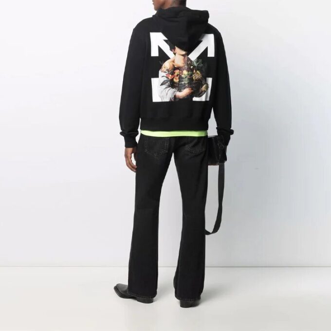 Pantalones cortos oversize para hombre SS21 Caravaggio Niños Print, negros