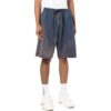Pantalones Cortos rectos con cordón de ajuste y efecto decolorado Off-White para hombre, colección primavera-verano 2022, versión estándar, azul