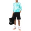 Pantalones Cortos rectos de hombre Off-White, de color liso, con estampado en la espalda y cintura elástica, negros