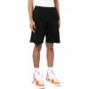 Pantalones Cortos rectos de hombre Off-White, de color liso, con estampado en la espalda y cintura elástica, negros