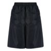 Pantalones Cortos rectos de sarga estampada con cintura elástica Off-White para hombre, colección SS22, versión estándar, color negro