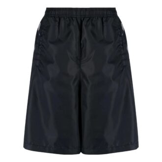 Pantalones Cortos rectos de sarga estampada con cintura elástica Off-White para hombre, colección SS22, versión estándar, color negro