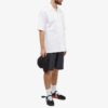 Pantalones Cortos rectos de sarga estampada con cintura elástica Off-White para hombre, colección SS22, versión estándar, color negro