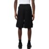 Pantalones cortos rectos de sarga estampados Off-White para hombre, negro