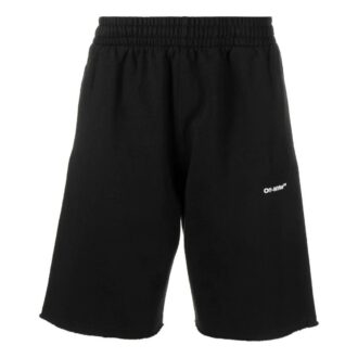 Pantalones Cortos rectos holgados Off-White para hombre, colección primavera-verano 2022, con estampado de logotipo alfabético, color negro