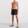 Pantalones Cortos rectos negros con cintura elástica y estampado de logotipo Off-White para hombre, colección primavera-verano 2022