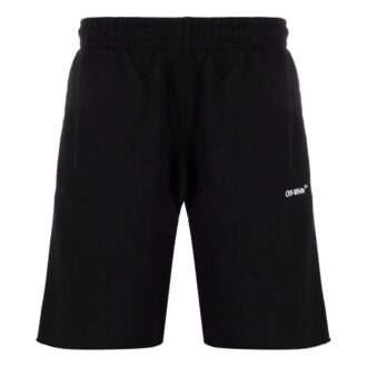 Pantalones Cortos rectos Off-White para hombre, colección primavera-verano 2022, con estampado del logotipo, color negro