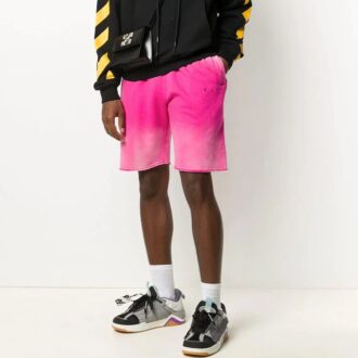 Pantalones Cortos tie-dye para hombre Off-White, rosa