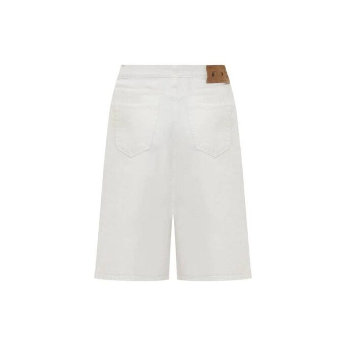 Pantalones Cortos vaqueros casuales de cintura alta de color liso para hombre Off-White SS22, blancos