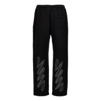 Pantalones de chándal con cordón Scribble Diags «Negro»