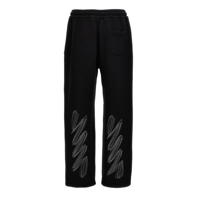 Pantalones de chándal con cordón Scribble Diags «Negro»